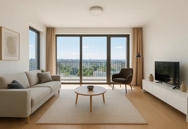 Apartament spatios cu panorama urbana